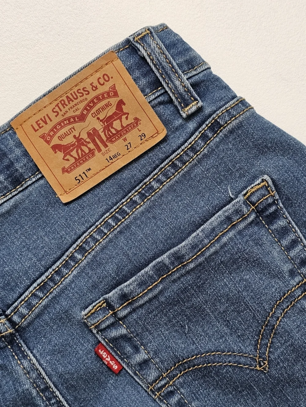Levi’s 511 Slim Fit Eco Performance Jeans Youth 14 27x29 Blue Stretch